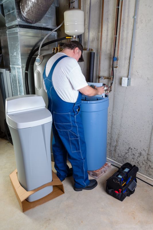 Water Softener System in an Installation Process